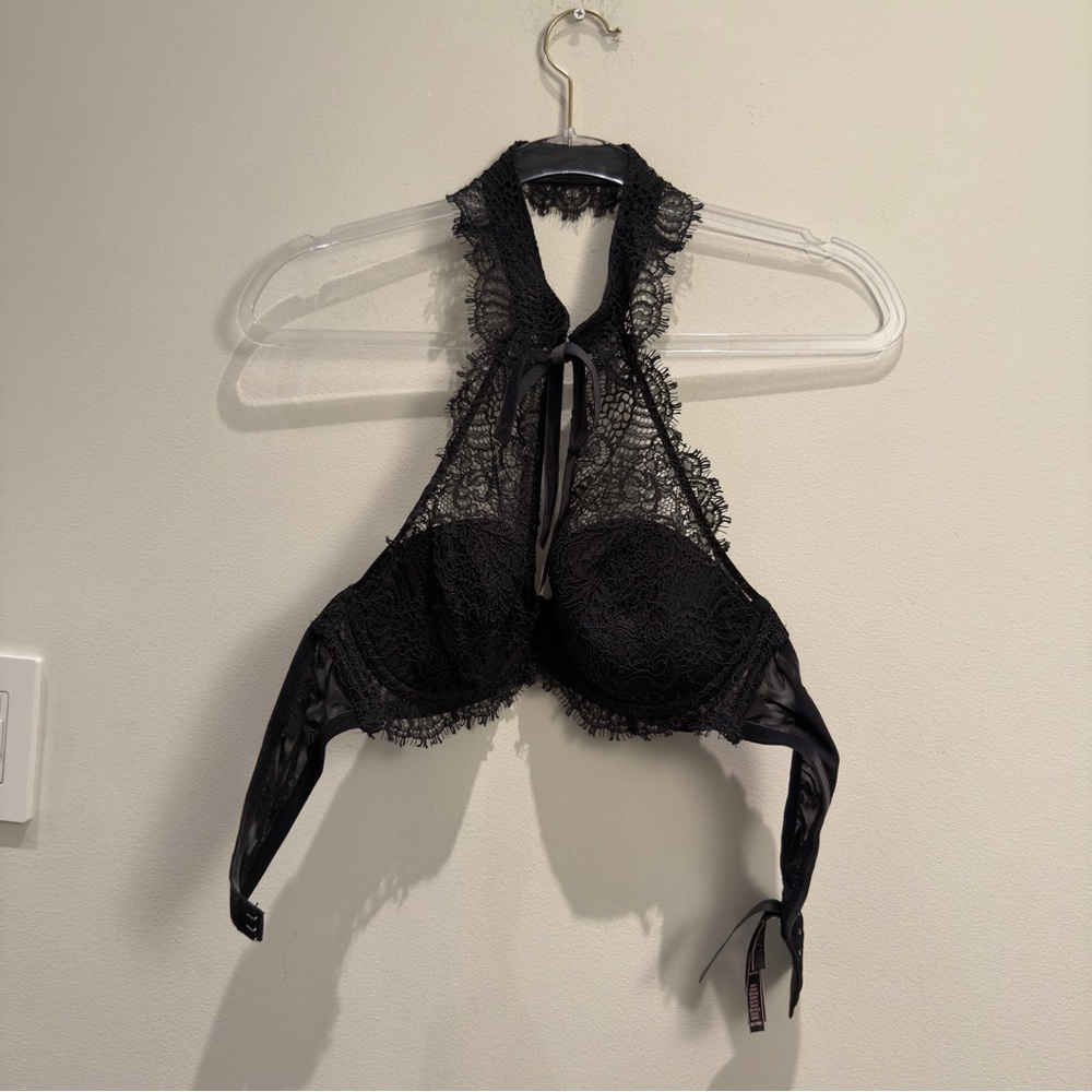 Victoria's Secret Dream Angels Black Lace Collar Demi Bra  Womens Size 36 C - Picture 4 of 12